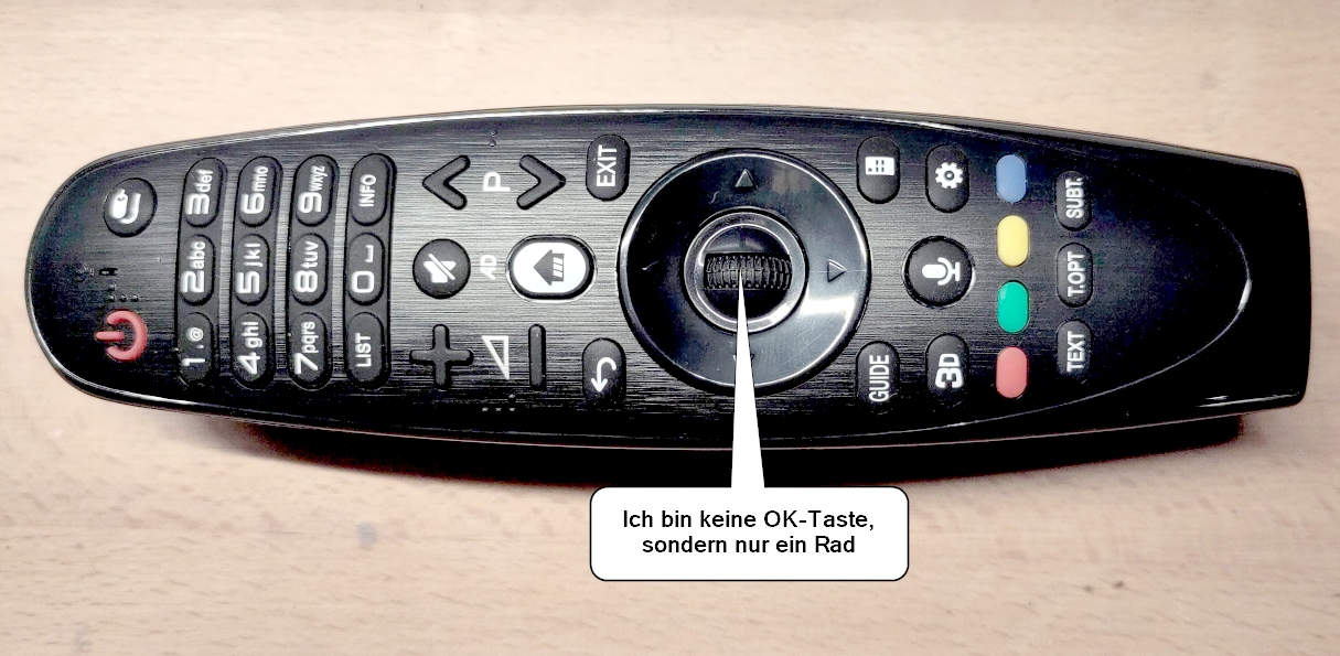 Untaugliche Fernbedienung